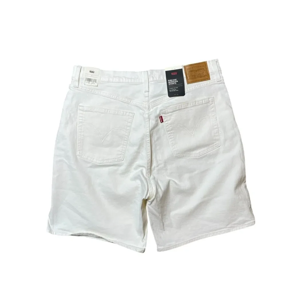 Ribcage Bermuda Women's Shorts Sour - White Size 33